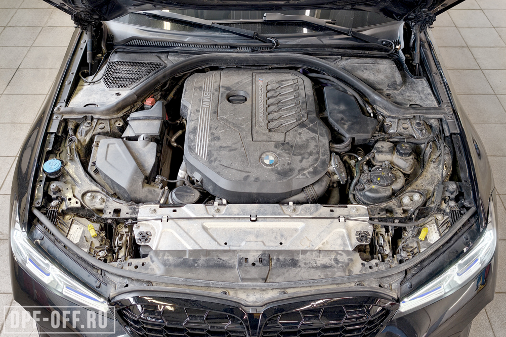 Удаление сажевого фильтра (OPF) на BMW M340i G20 LCI