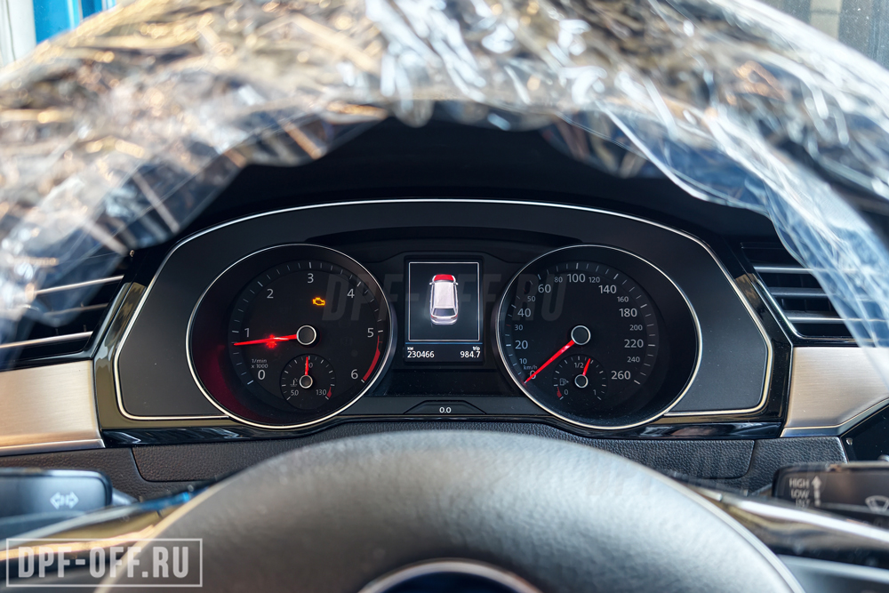 Удаление сажевого фильтра (DPF), отключение SCR (AdBlue), отключение клапана EGR на Volkswagen Passat B8 2.0 TDI